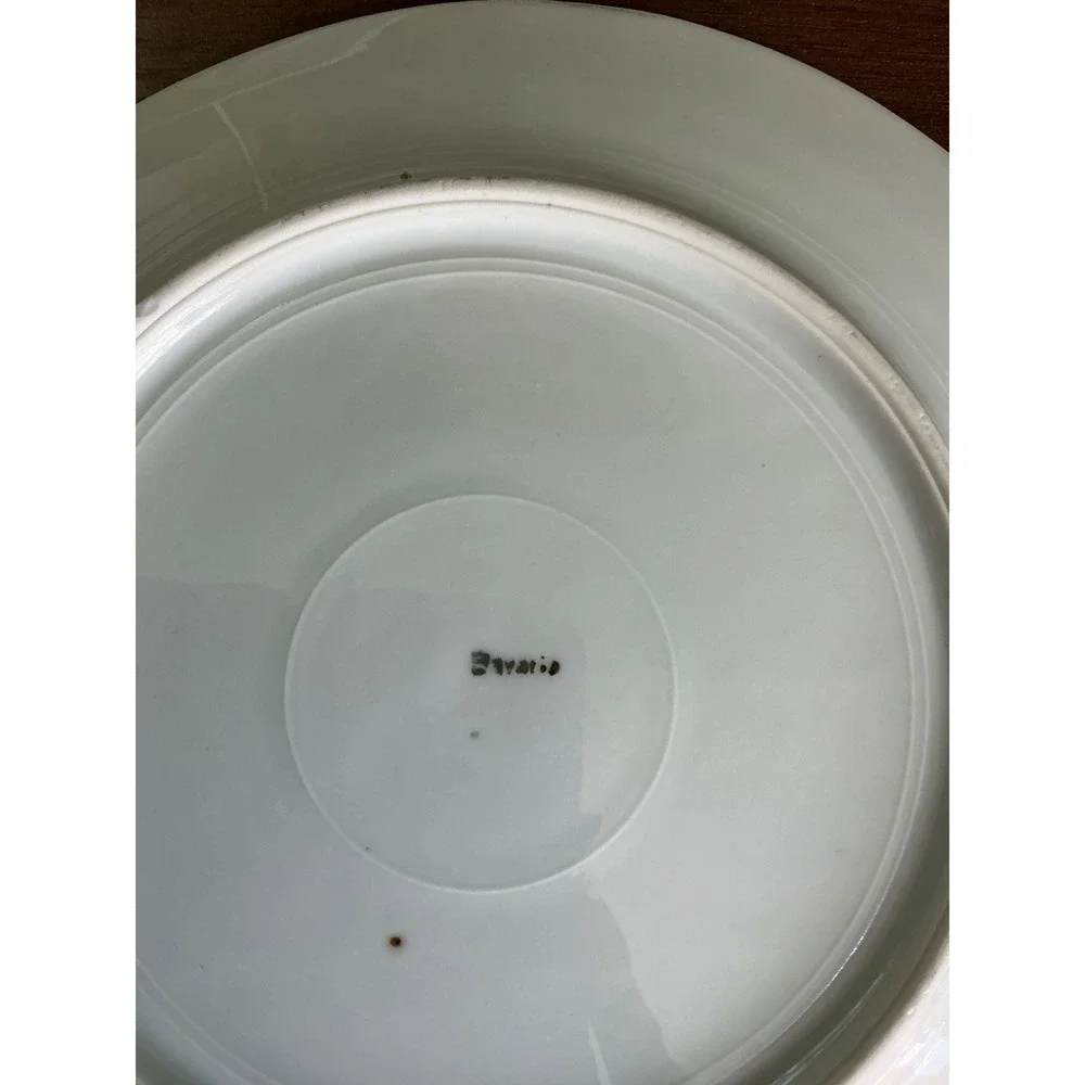 Bavaria Lusterware Floral Dessert Plates, Set of 2, Iridescent Vintage China